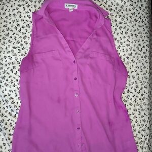 Express Women's Pink Sleeveless Top